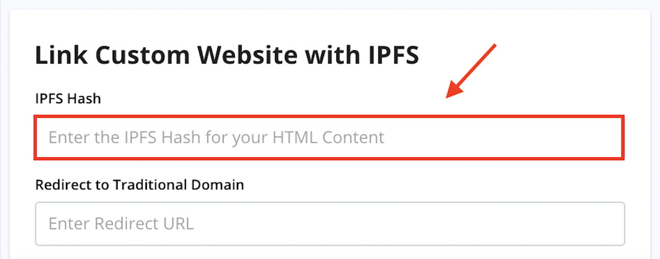 How to update IPFS hash field for your domain