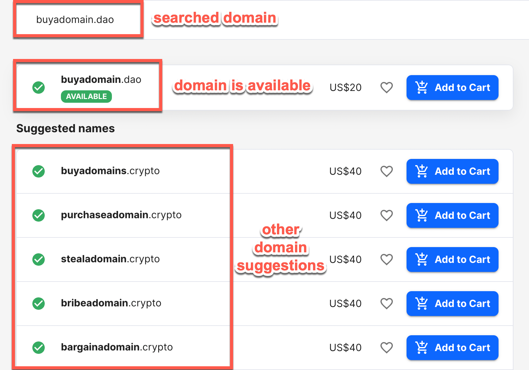 domain suggestions search demo