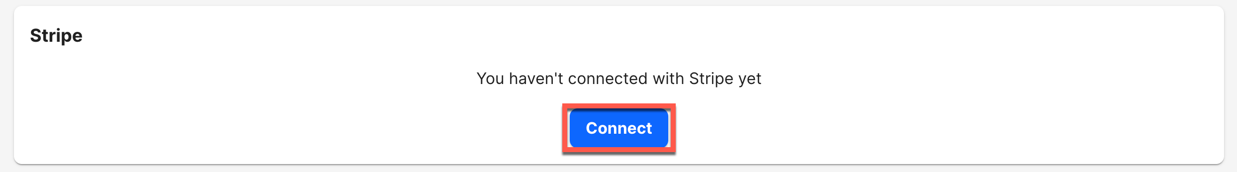 Stripe connect button